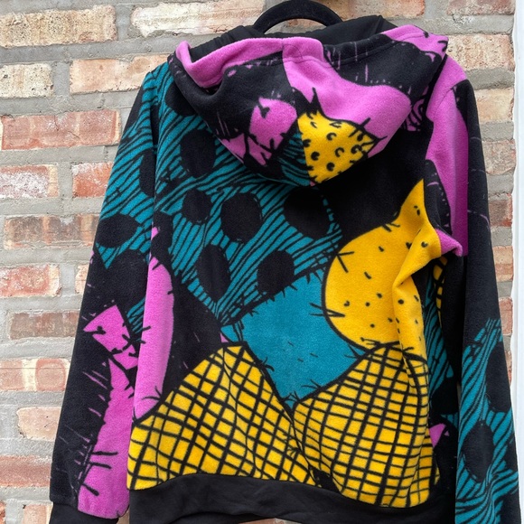 Sally Patchwork nightmare before Christmas Fleece Hoodie sweater - Picture 6 of 7